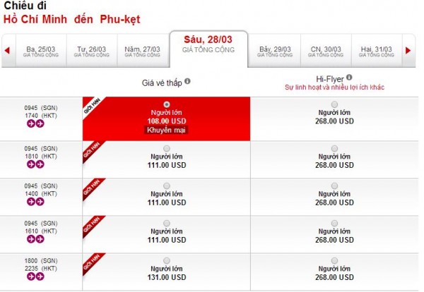 Vé máy bay giá rẻ HCM đi Phuket