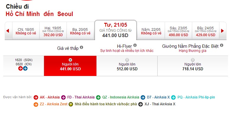 Mua vé máy bay đi Hàn Quốc giá rẻ