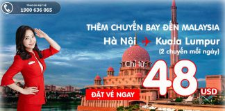 Air Asia KM vé đến Kuala Lumpur từ Hà Nội