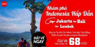 Air Asia ưu đãi vé đến Indonesia giá rẻ tháng 10