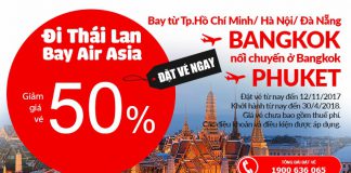 KM mới của Air Asia cho hành trình đến Bangkok Thái Lan