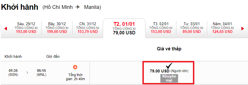 Vé Hồ Chí Minh - Manila chỉ từ 79 USD