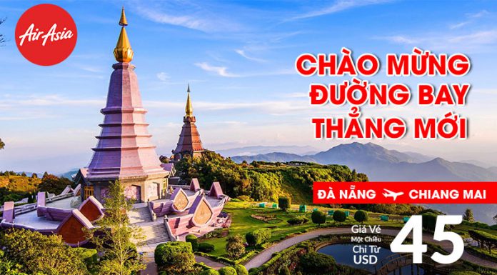 Khuyến mãi đường bay thẳng mới Đà Nẵng – Chiang Mai chỉ 45 USD