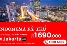 AirAsia ưu đãi vé máy bay đi Jakarta Indonesia từ 1.690.000 VND