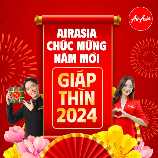 Air Asia chúc mừng năm mới 2024